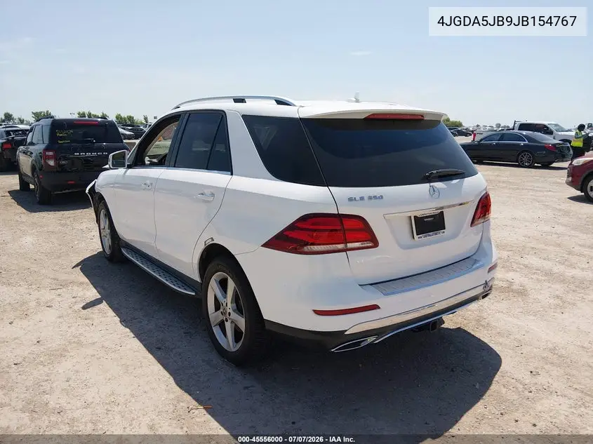 2018 Mercedes-Benz Gle 350 VIN: 4JGDA5JB9JB154767 Lot: 45556000