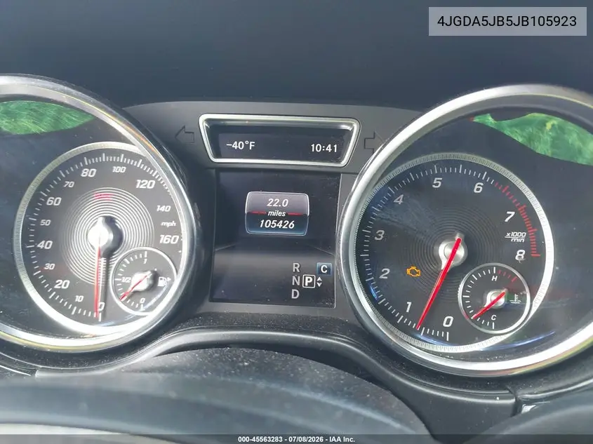 2018 Mercedes-Benz Gle 350 VIN: 4JGDA5JB5JB105923 Lot: 45563283