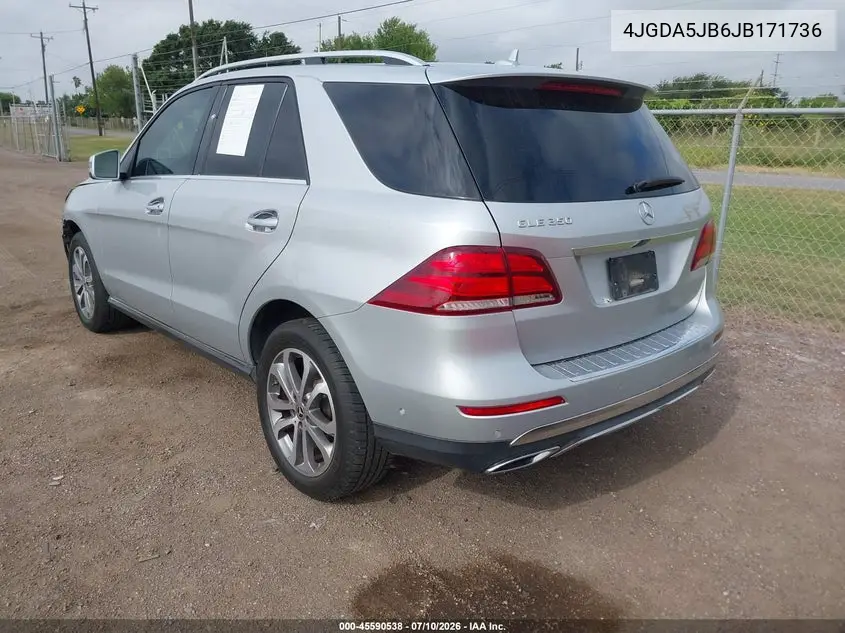 2018 Mercedes-Benz Gle 350 VIN: 4JGDA5JB6JB171736 Lot: 45590538