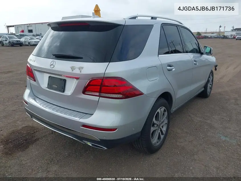 2018 Mercedes-Benz Gle 350 VIN: 4JGDA5JB6JB171736 Lot: 45590538