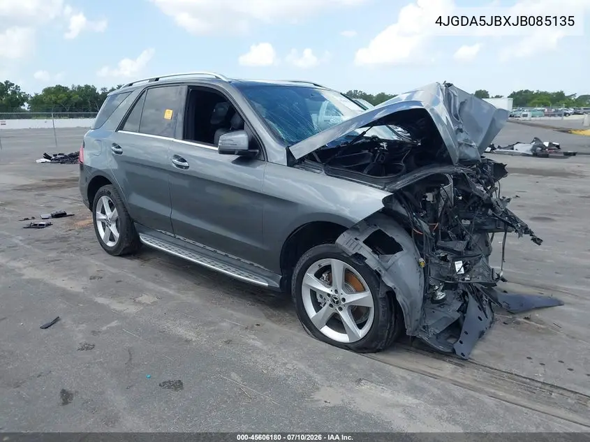 2018 Mercedes-Benz Gle 350 VIN: 4JGDA5JBXJB085135 Lot: 45606180