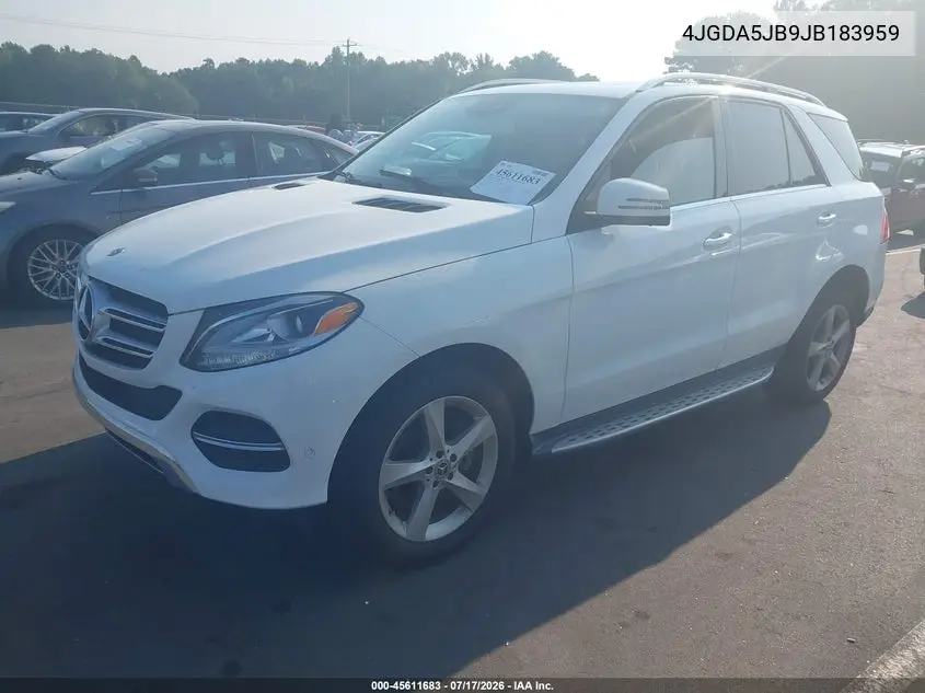 2018 Mercedes-Benz Gle 350 VIN: 4JGDA5JB9JB183959 Lot: 45611683