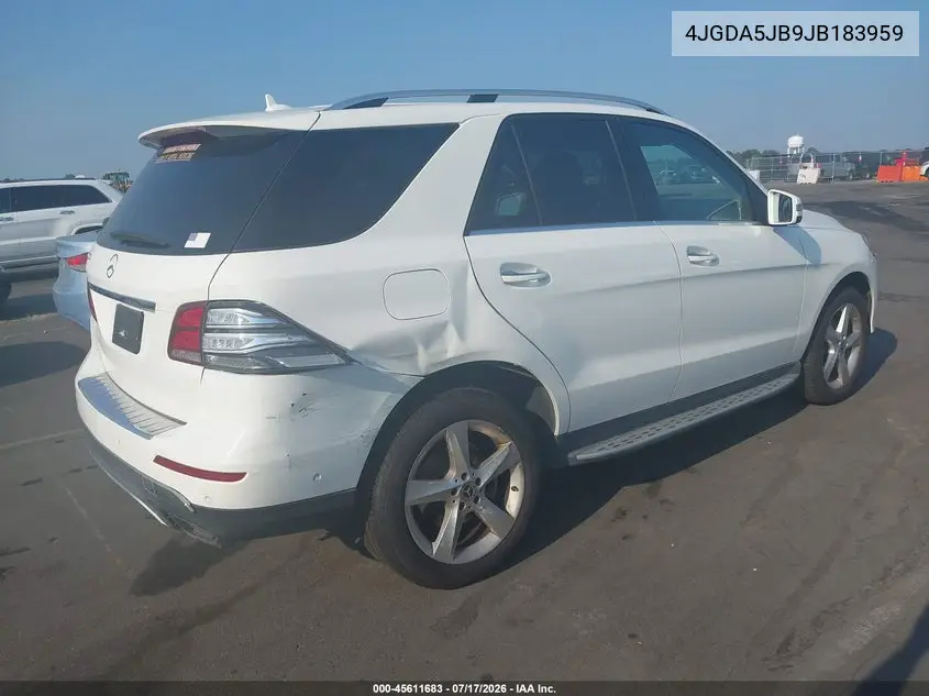 2018 Mercedes-Benz Gle 350 VIN: 4JGDA5JB9JB183959 Lot: 45611683
