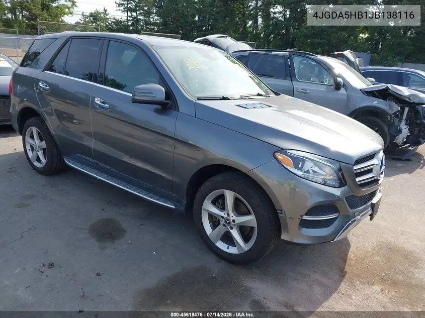 2018 Mercedes-Benz Gle 350 4Matic VIN: 4JGDA5HB1JB138116 Lot: 45618476