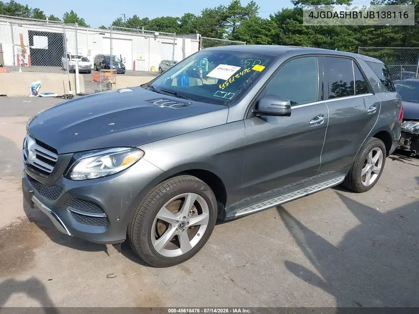 2018 Mercedes-Benz Gle 350 4Matic VIN: 4JGDA5HB1JB138116 Lot: 45618476