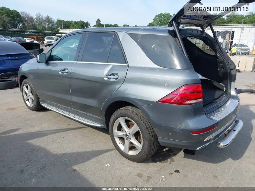 2018 Mercedes-Benz Gle 350 4Matic VIN: 4JGDA5HB1JB138116 Lot: 45618476