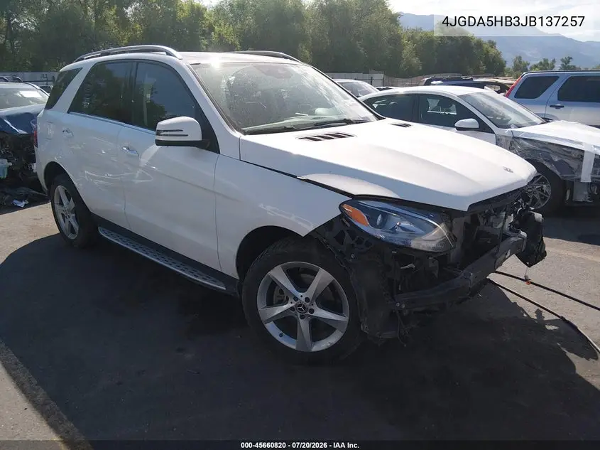 2018 Mercedes-Benz Gle 350 4Matic VIN: 4JGDA5HB3JB137257 Lot: 45660820