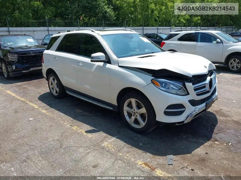 2019 Mercedes-Benz Gle 400 4Matic VIN: 4JGDA5GB2KB214543 Lot: 45557049