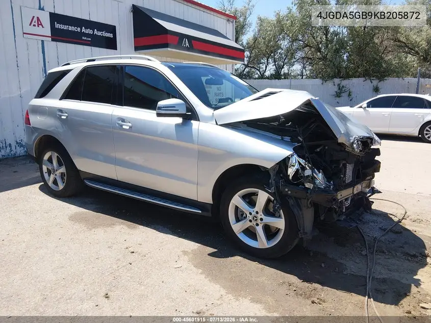 2019 Mercedes-Benz Gle 400 4Matic VIN: 4JGDA5GB9KB205872 Lot: 45601915