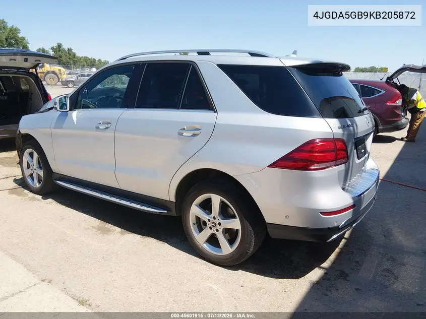 2019 Mercedes-Benz Gle 400 4Matic VIN: 4JGDA5GB9KB205872 Lot: 45601915