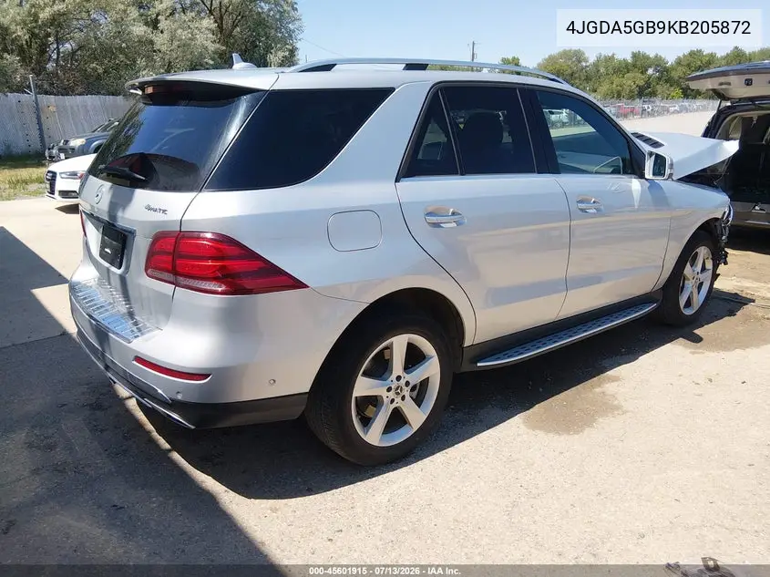 2019 Mercedes-Benz Gle 400 4Matic VIN: 4JGDA5GB9KB205872 Lot: 45601915