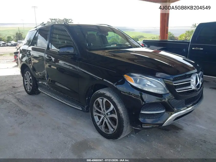 2019 Mercedes-Benz Gle 400 4Matic VIN: 4JGDA5GB8KB204549 Lot: 45685387