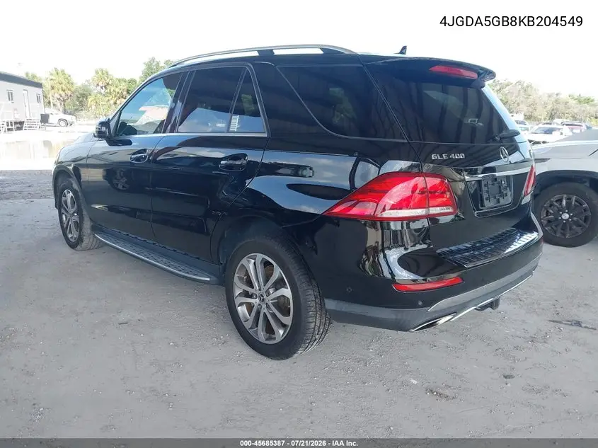 2019 Mercedes-Benz Gle 400 4Matic VIN: 4JGDA5GB8KB204549 Lot: 45685387