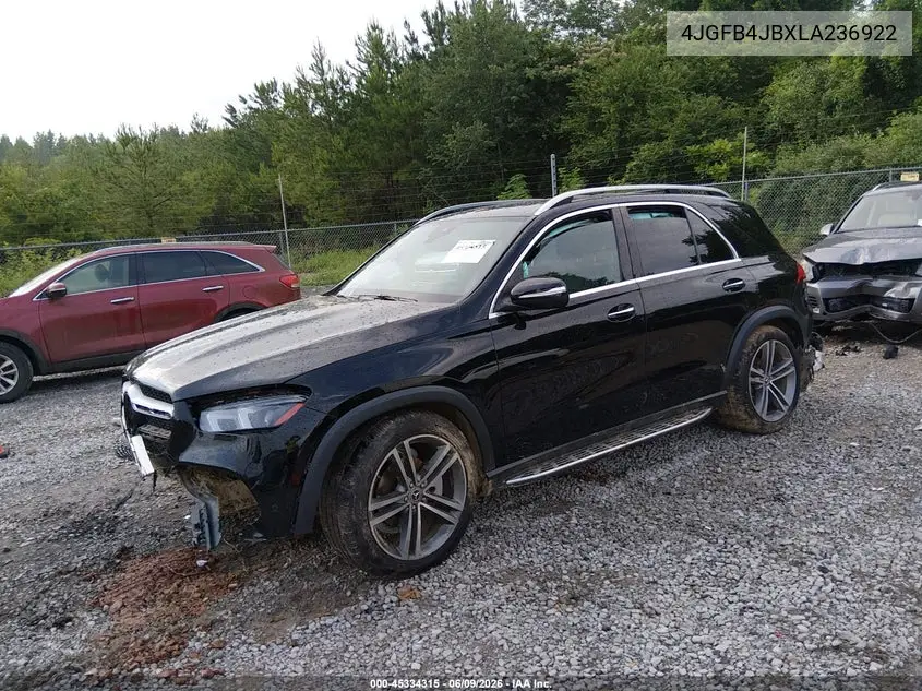 2020 Mercedes-Benz Gle 350 VIN: 4JGFB4JBXLA236922 Lot: 45334315