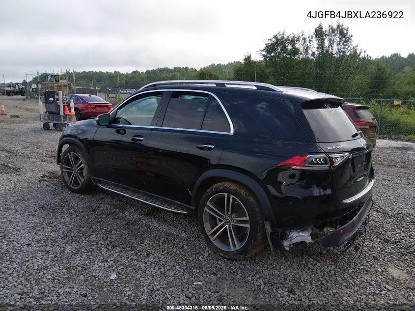 2020 Mercedes-Benz Gle 350 VIN: 4JGFB4JBXLA236922 Lot: 45334315
