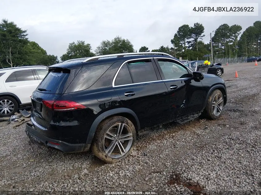 2020 Mercedes-Benz Gle 350 VIN: 4JGFB4JBXLA236922 Lot: 45334315