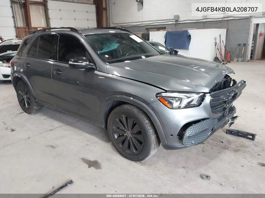 2020 Mercedes-Benz Gle 350 4Matic VIN: 4JGFB4KB0LA208707 Lot: 45568087