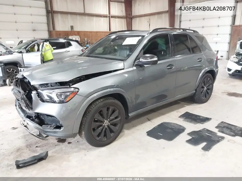 2020 Mercedes-Benz Gle 350 4Matic VIN: 4JGFB4KB0LA208707 Lot: 45568087