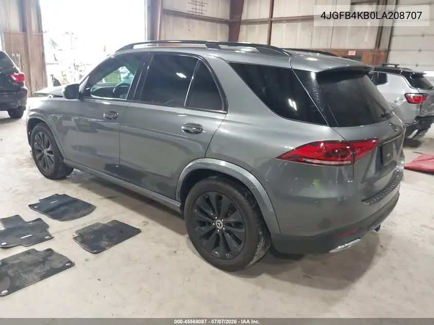 2020 Mercedes-Benz Gle 350 4Matic VIN: 4JGFB4KB0LA208707 Lot: 45568087