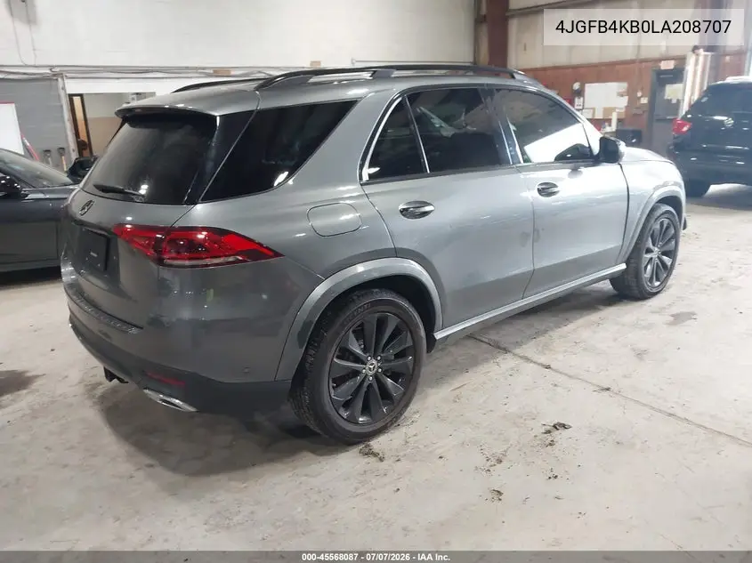 2020 Mercedes-Benz Gle 350 4Matic VIN: 4JGFB4KB0LA208707 Lot: 45568087