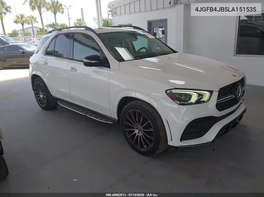 2020 Mercedes-Benz Gle 350 VIN: 4JGFB4JB5LA151535 Lot: 45582013