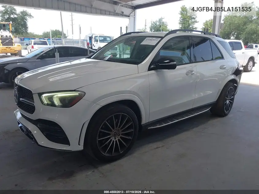 2020 Mercedes-Benz Gle 350 VIN: 4JGFB4JB5LA151535 Lot: 45582013