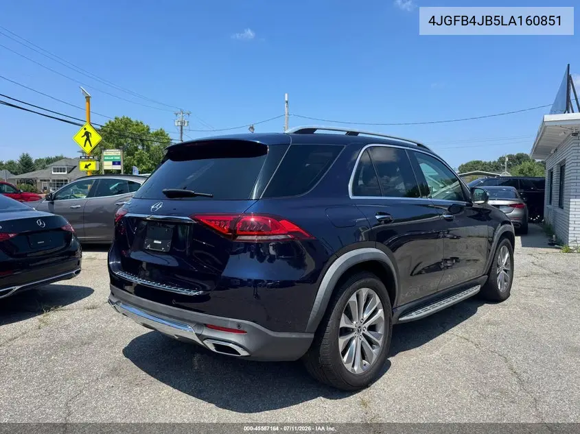 2020 Mercedes-Benz Gle 350 VIN: 4JGFB4JB5LA160851 Lot: 60841366