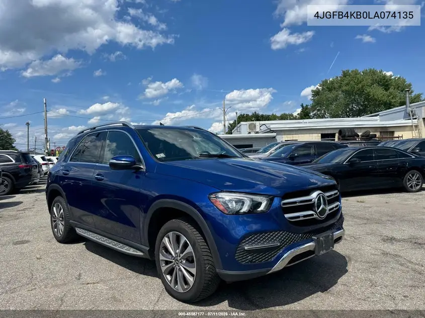 2020 Mercedes-Benz Gle 350 4Matic VIN: 4JGFB4KB0LA074135 Lot: 61219546