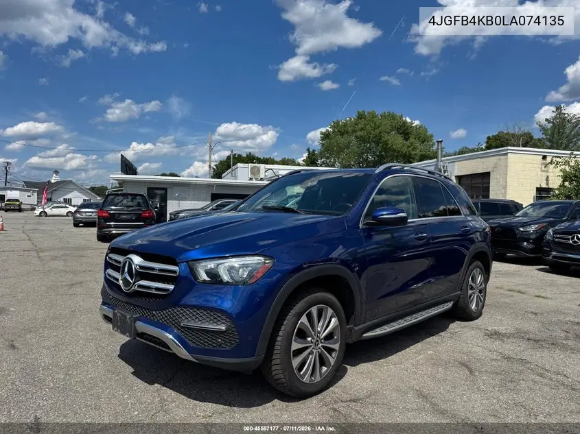 2020 Mercedes-Benz Gle 350 4Matic VIN: 4JGFB4KB0LA074135 Lot: 61219546