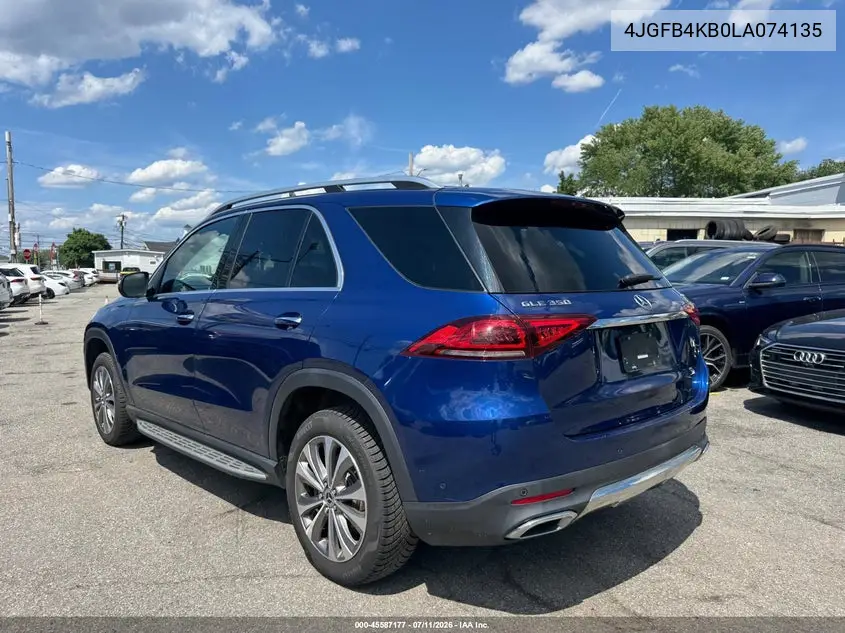 2020 Mercedes-Benz Gle 350 4Matic VIN: 4JGFB4KB0LA074135 Lot: 61219546