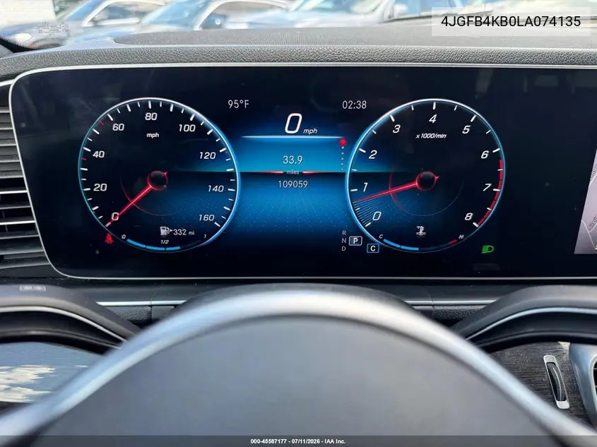 2020 Mercedes-Benz Gle 350 4Matic VIN: 4JGFB4KB0LA074135 Lot: 61219546