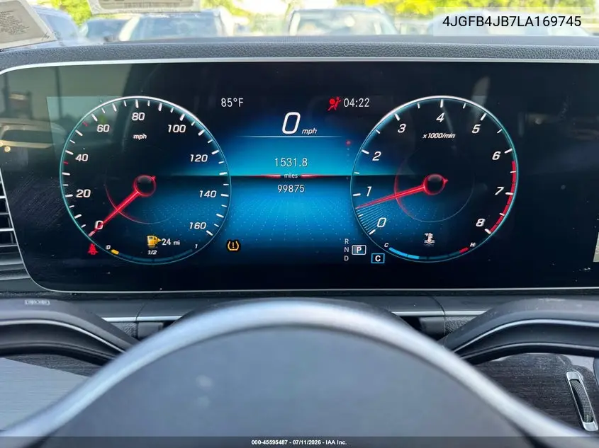 2020 Mercedes-Benz Gle 350 VIN: 4JGFB4JB7LA169745 Lot: 61224876