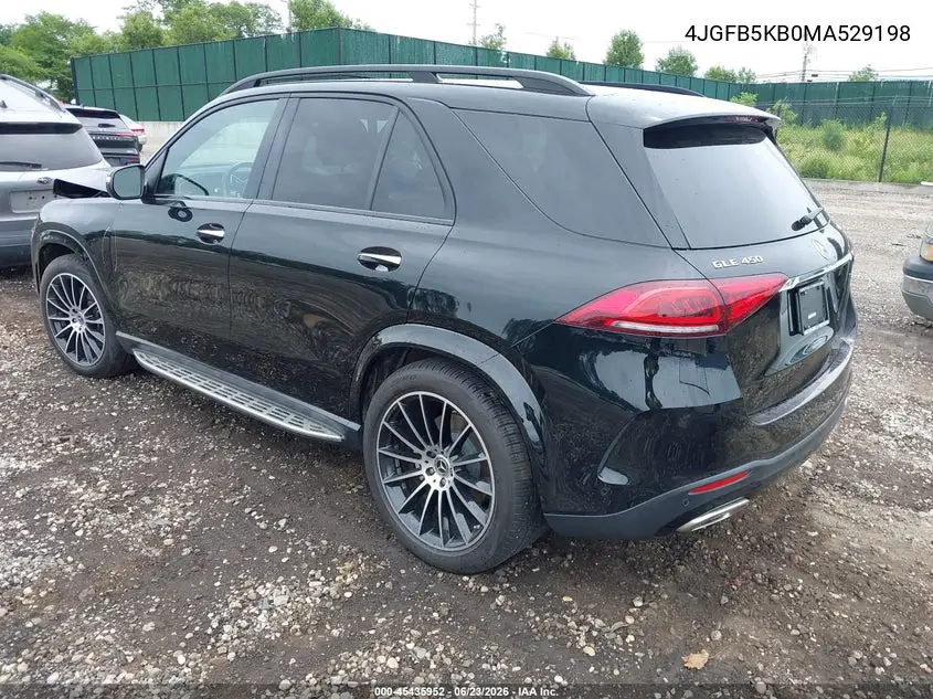 2021 Mercedes-Benz Gle 450 4Matic VIN: 4JGFB5KB0MA529198 Lot: 45435952