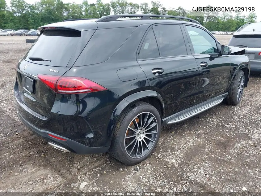 2021 Mercedes-Benz Gle 450 4Matic VIN: 4JGFB5KB0MA529198 Lot: 45435952