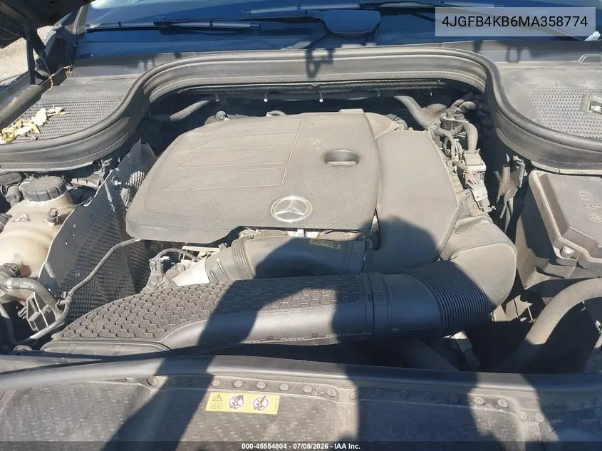 2021 Mercedes-Benz Gle 350 4Matic VIN: 4JGFB4KB6MA358774 Lot: 45554804