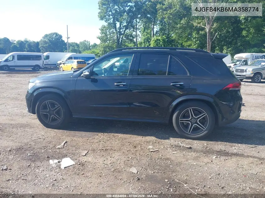 2021 Mercedes-Benz Gle 350 4Matic VIN: 4JGFB4KB6MA358774 Lot: 45554804