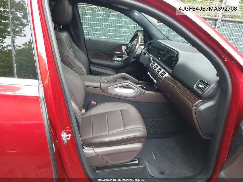 2021 Mercedes-Benz Gle 350 VIN: 4JGFB4JB7MA392708 Lot: 45663116
