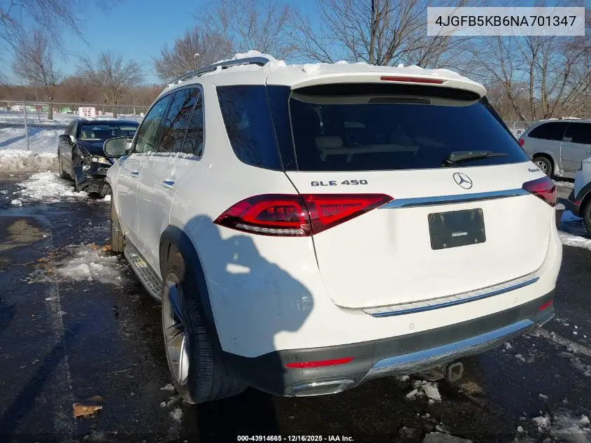 4JGFB5KB6NA701347 2022 Mercedes-Benz Gle 450 4Matic