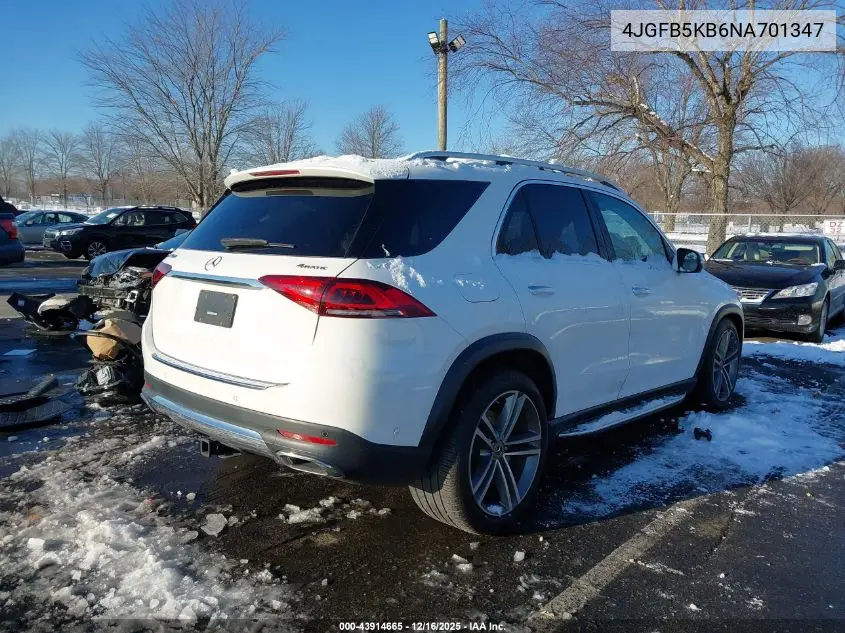 4JGFB5KB6NA701347 2022 Mercedes-Benz Gle 450 4Matic