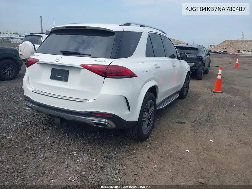 2022 Mercedes-Benz Gle 350 4Matic VIN: 4JGFB4KB7NA780487 Lot: 45329810