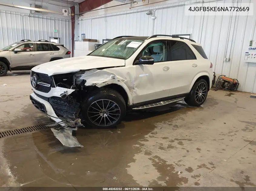 2022 Mercedes-Benz Gle 450 4Matic VIN: 4JGFB5KE6NA772669 Lot: 45352232