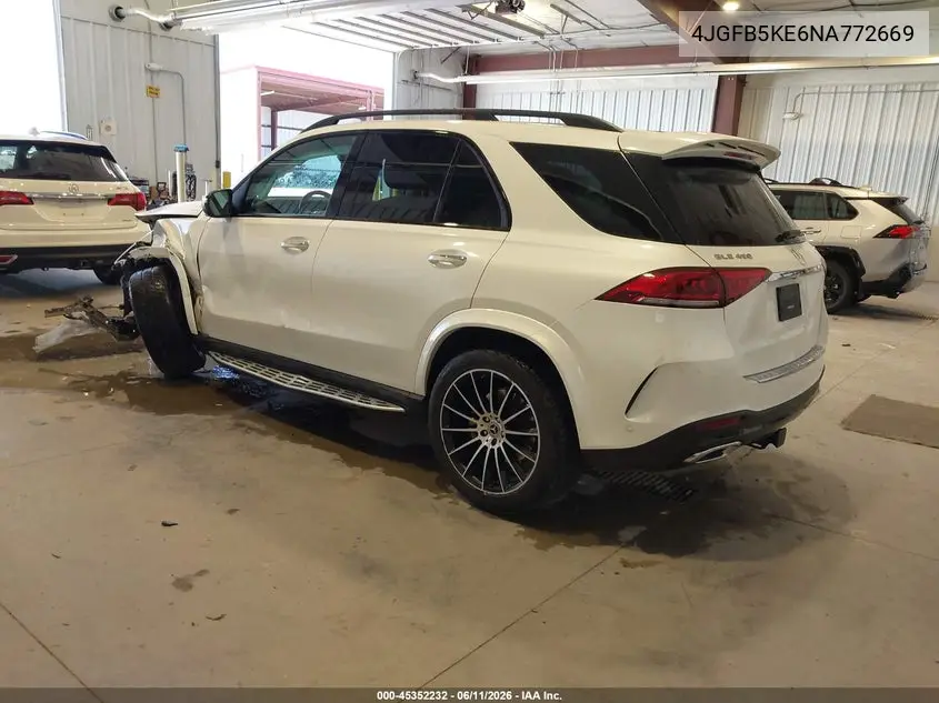 2022 Mercedes-Benz Gle 450 4Matic VIN: 4JGFB5KE6NA772669 Lot: 45352232