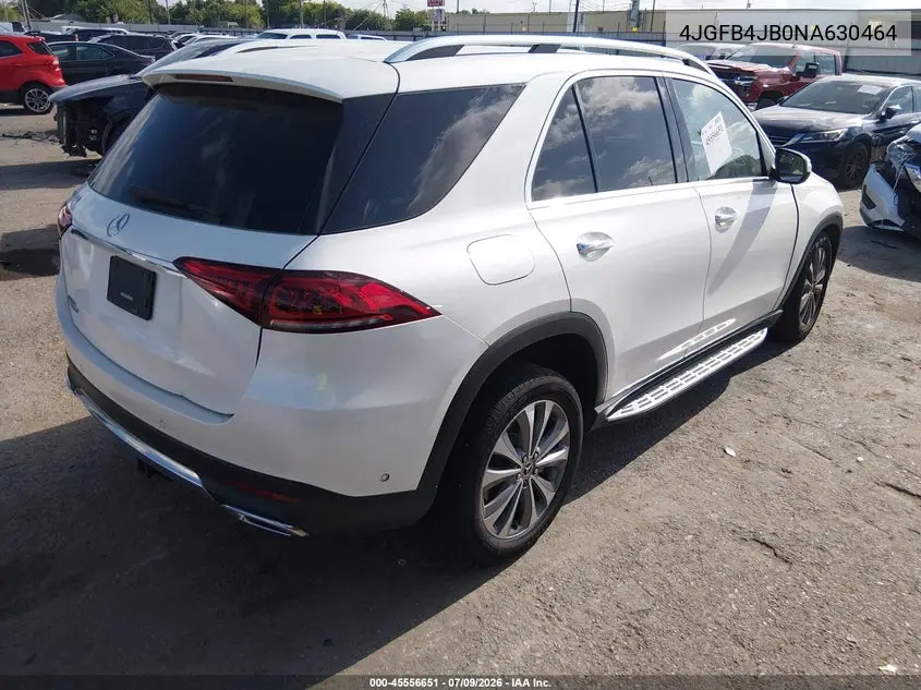 2022 Mercedes-Benz Gle 350 VIN: 4JGFB4JB0NA630464 Lot: 45556651