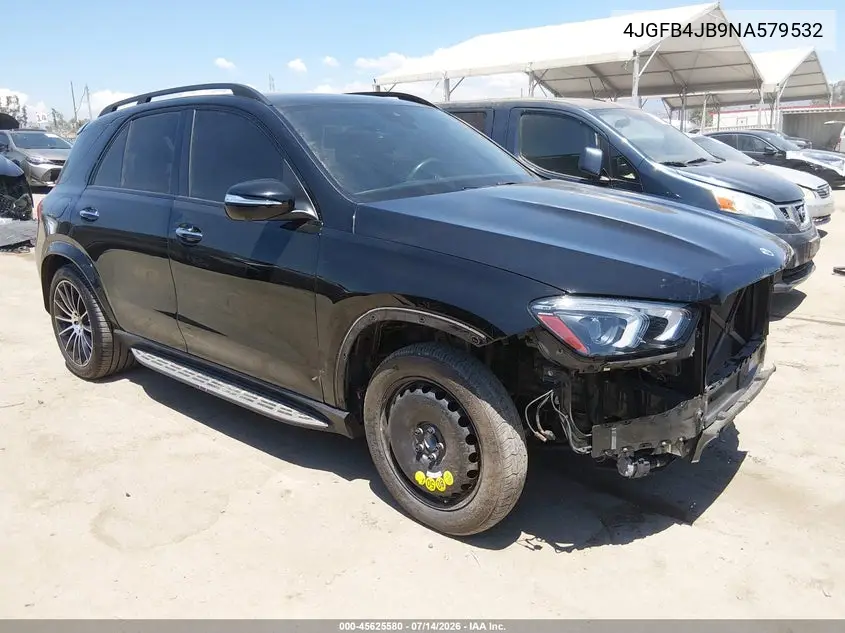 2022 Mercedes-Benz Gle 350 VIN: 4JGFB4JB9NA579532 Lot: 45625580