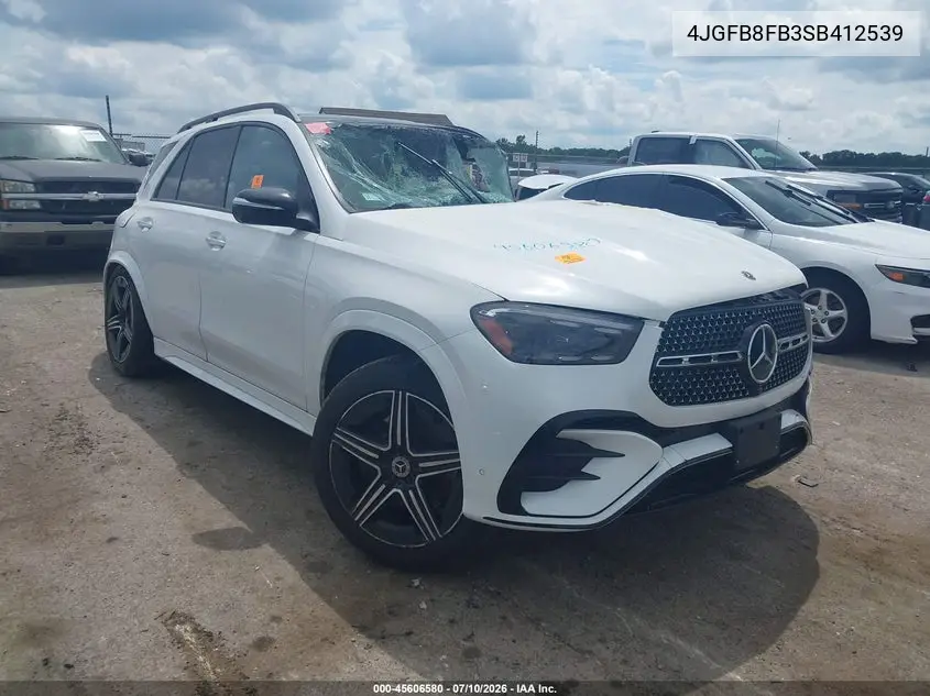 2025 Mercedes-Benz Gle 580 4Matic VIN: 4JGFB8FB3SB412539 Lot: 45606580