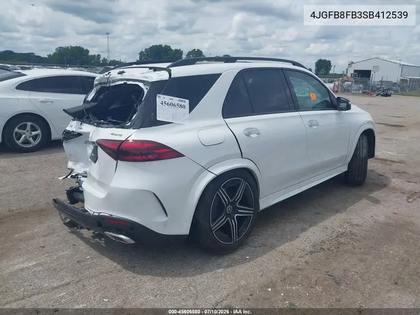 2025 Mercedes-Benz Gle 580 4Matic VIN: 4JGFB8FB3SB412539 Lot: 45606580