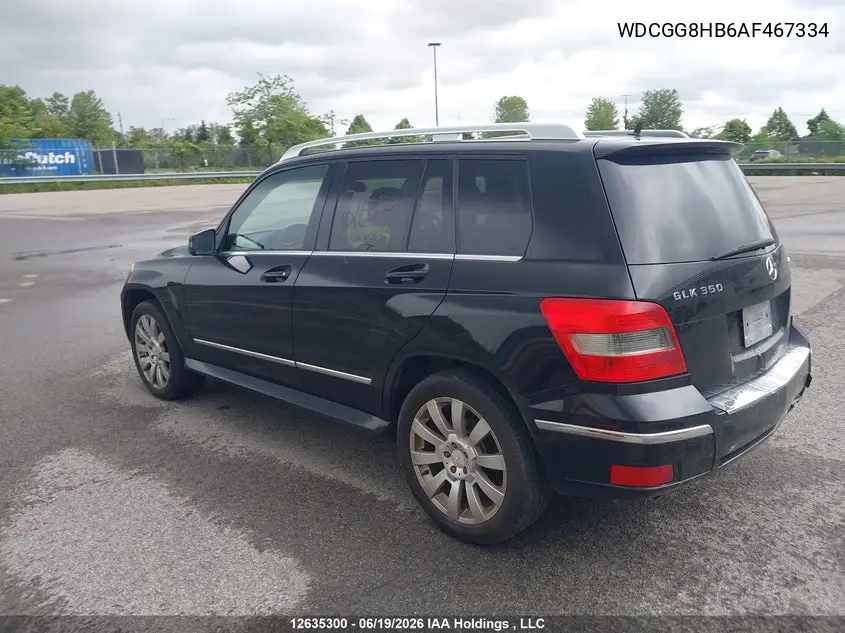 2010 Mercedes-Benz Glk 350 4Matic VIN: WDCGG8HB6AF467334 Lot: 12635300