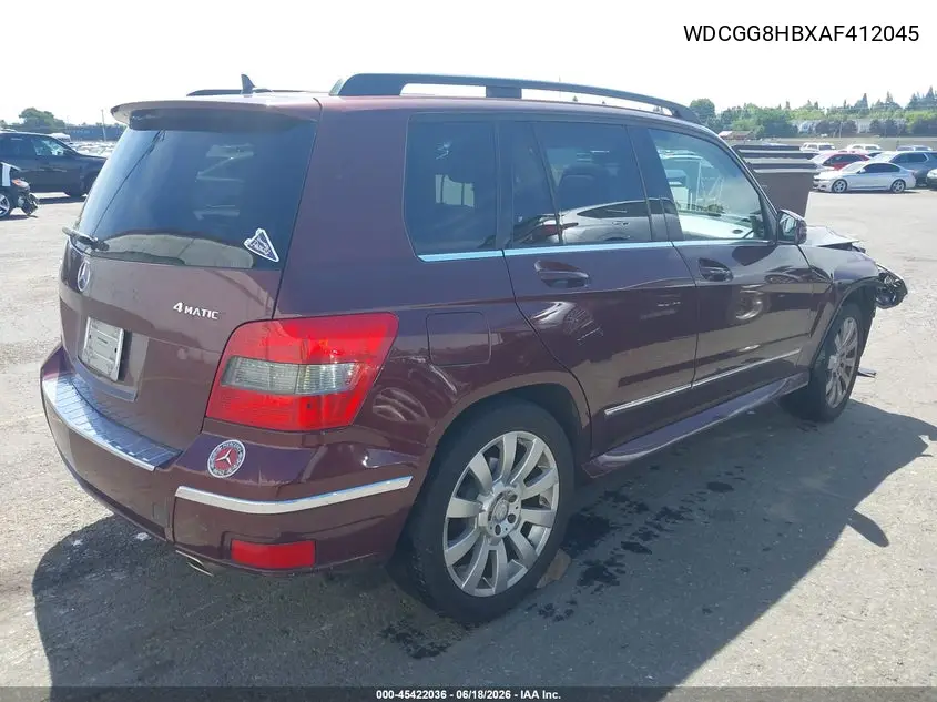 2010 Mercedes-Benz Glk 350 4Matic VIN: WDCGG8HBXAF412045 Lot: 45422036
