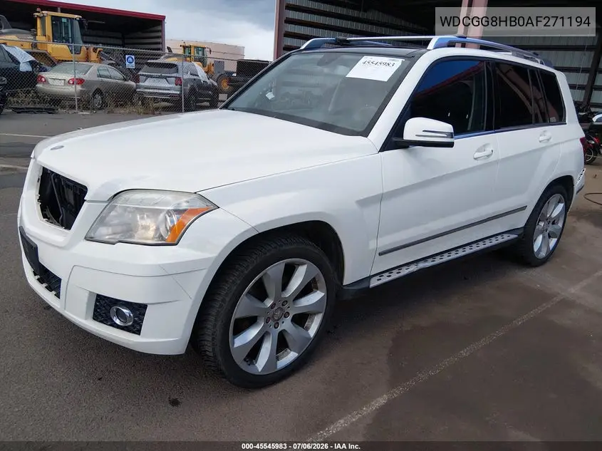 2010 Mercedes-Benz Glk 350 4Matic VIN: WDCGG8HB0AF271194 Lot: 45545983