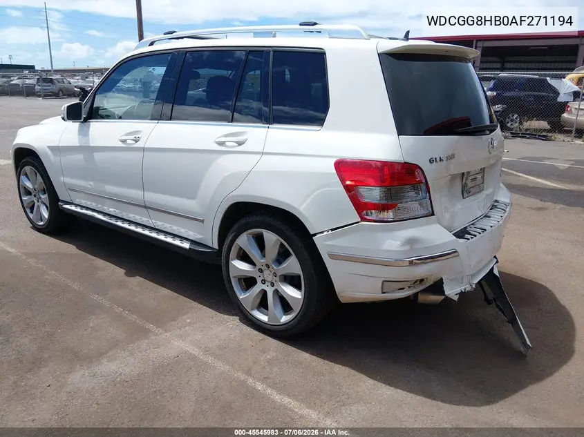 2010 Mercedes-Benz Glk 350 4Matic VIN: WDCGG8HB0AF271194 Lot: 45545983